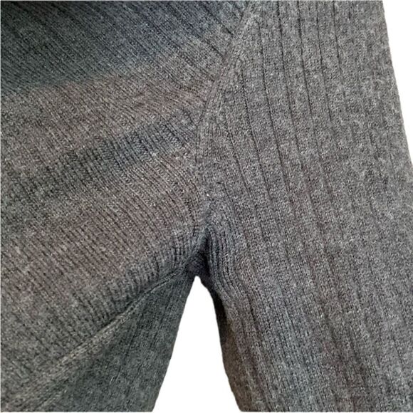 Lord & Taylor 100% merino wool grey cardigan - Picture 7 of 8
